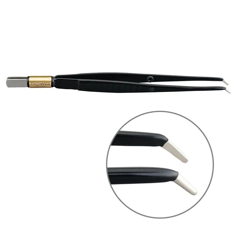 Біполярний пінцет, антипригарний, вигнутий, 160 мм x 6 мм x 1 мм. BOWA-electronic GmbH & Co. KG